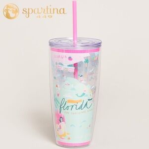 Spartina 449 Clear Drink Tumbler 24oz Florida